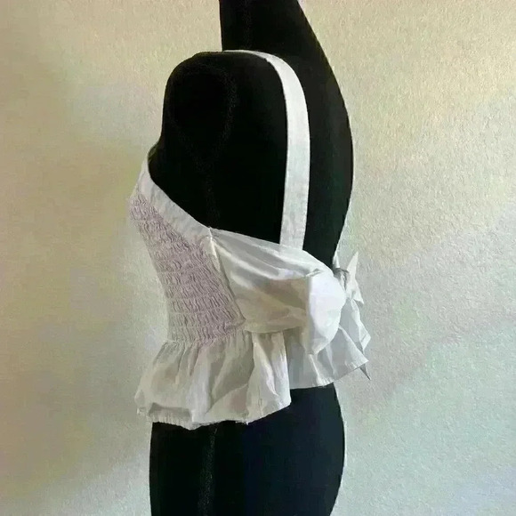 Free People Free-est Fez Ruched back tie bow Tank Top Camisole Women size XS - Picture 4 of 12